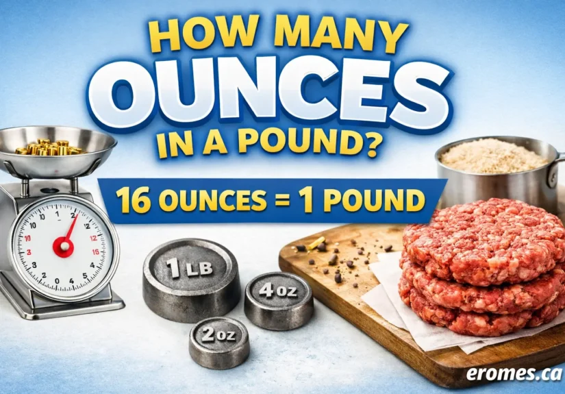 How many ounces in a pound explained with a simple weight conversion chart showing ounces to pounds